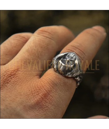 Bague chevalière Viking Odin | Bijoux Mythologie Nordique pour Hommes JUSQU'A -70%! 