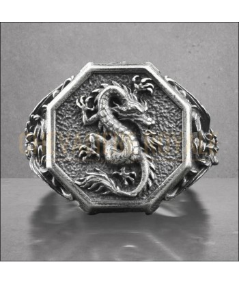 Chevalière Dragon Chinoise en Argent Massif Homme le des métaux précieux