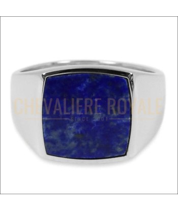 Chevalière Homme Argent Massif avec Lapis Bleu - Sagesse JUSQU'A -70%! 