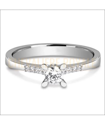 Bague de Promesse Solitaire Femmes en Or 14K - 0.20 carats de votre