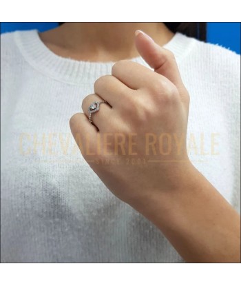 Bague de Promesse Or Blanc 14 Carats-Un Symbole de Romance Éternelle Véritable concentré