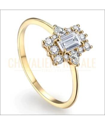 Brilliance Éternelle : Bague de Promesse Poire D VVS1 et Octogone Luxueux sélection de produits