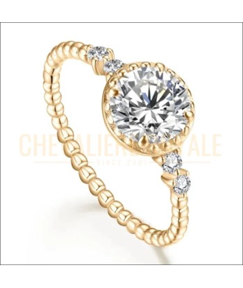 Luxe Abordable : Bague Solitaire Femmes Moissanite Or 10K 2023