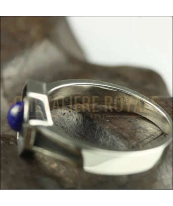 Style Unique: Bague Chevalière Lapis 5x5mm Jusqu'à 80% De Réduction