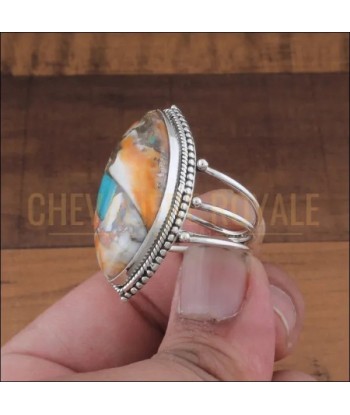 Chevalière Femme Argent: Élégance Intemporelle Oyster Turquoise de pas cher