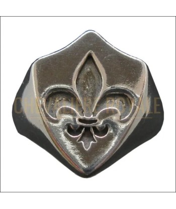 Artisanat Exquis : Bague Chevalière Fleur de lys en Argent Massif acheter en ligne