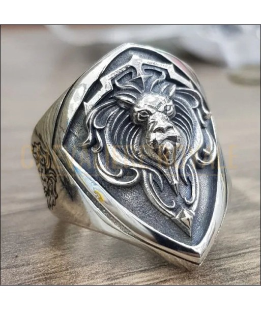 Chevalière Argent Massif 925 - Design Unique Tête de Lion à prix réduit toute l'année