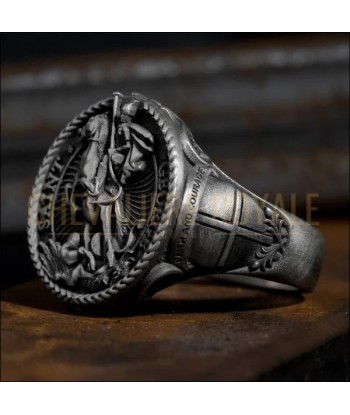 Chevalière - Saint Georges et le Dragon | Bague Artisanale suggérées chez