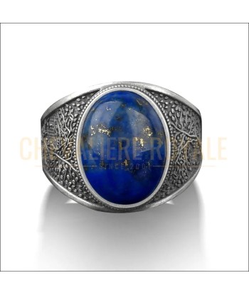 Bague Argent Arbre de vie et Pierre Lapis-Lazuli livraison gratuite