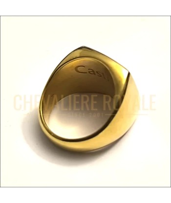 Bague personnalisée plaquée or de forme carrée 15X15 Paris Déstockage Promo