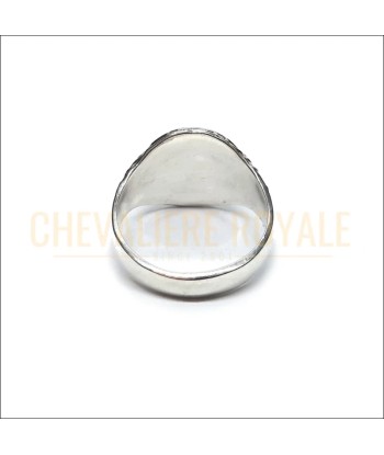 Bague Chevalière Ovale Homme Argent Croix Maçonnique une grave pollution 