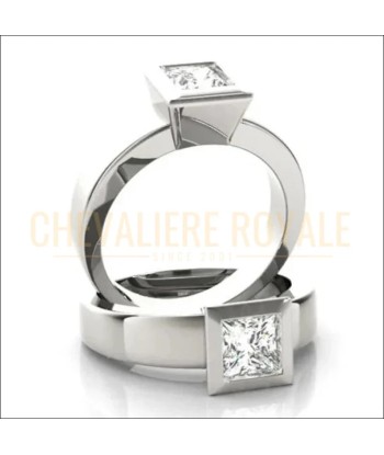 Bague Chevalière Femme avec Pierre Solitaire soldes