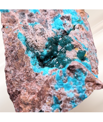 Dioptase, Calcite, Wulfénite et Shattuckite brute (MB463) Comment ça marche