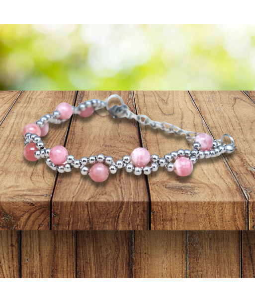 Bracelet tissé en Rhodochrosite 2023