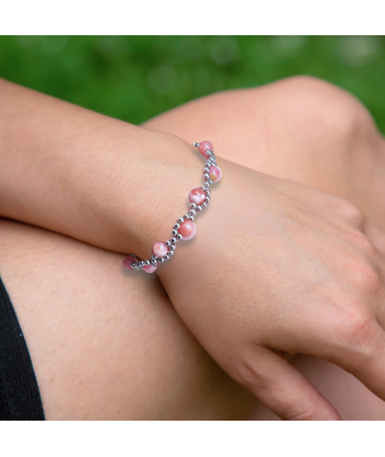 Bracelet tissé en Rhodochrosite 2023