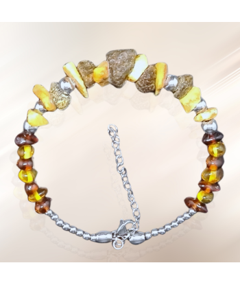 Bracelet en Ambre brute et polie solde