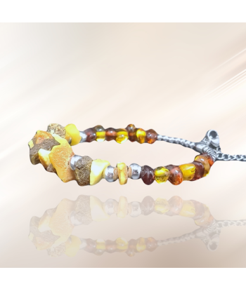 Bracelet en Ambre brute et polie solde