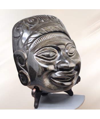 Tête masque Maya en Obsidienne dorée (PRGFL705) acheter en ligne