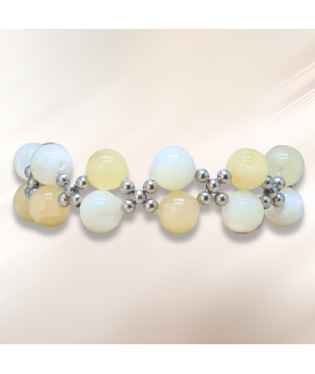 Bracelet tissé en Calcite jaune et Nacre en ligne