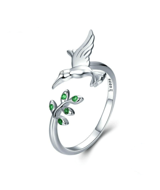 Bague Arbre De Vie Et Oiseau En Argent 925 Amélioration de cerveau avec