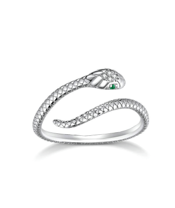 Bague Serpent Émeraude (Argent) shop