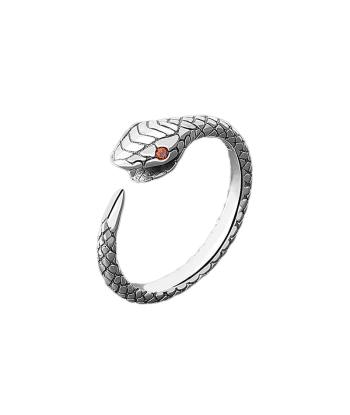 Anneau Serpent Yeux Rubis (Argent) Par le système avancé 