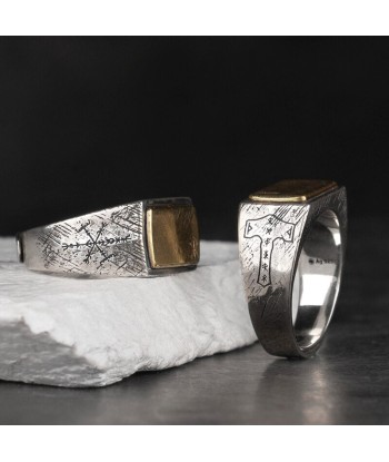 Bague Viking Rune de technologie