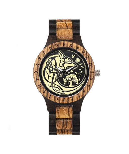 Montre Loup Fenrir en Bois Fin de série