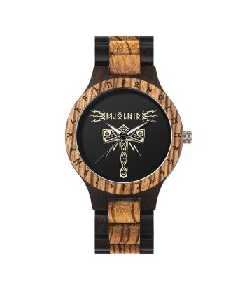 Montre Marteau de Thor en Bois Naturel paiement sécurisé