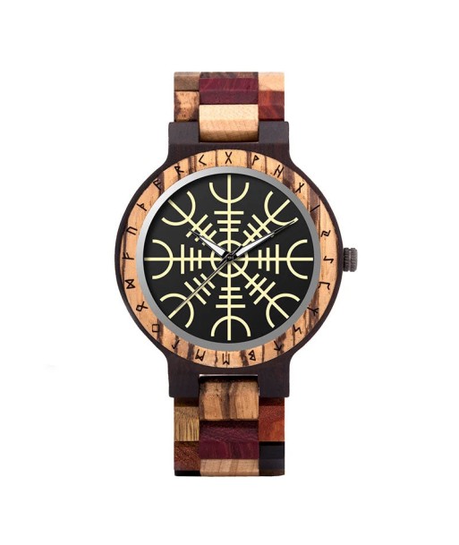 Montre en bois et symbole viking acheter