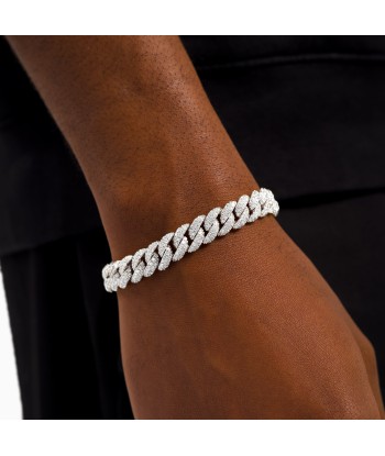 Iced Cuban link bracelet 10 mm silver plus qu'un jeu 