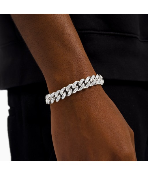 Iced Cuban link bracelet 12 mm silver est présent 