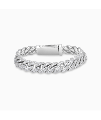 Iced Cuban link bracelet 10 mm silver plus qu'un jeu 