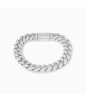 Iced Cuban link bracelet 12 mm silver est présent 