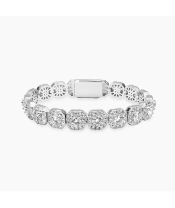 Pavé de brilliance bracelet 10mm silver basket pas cher