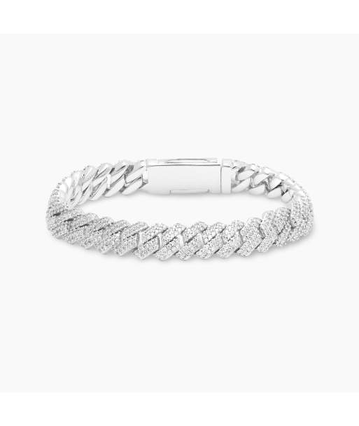 Prong link bracelet 8 mm silver livraison gratuite