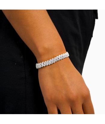 Prong link bracelet 8 mm silver livraison gratuite