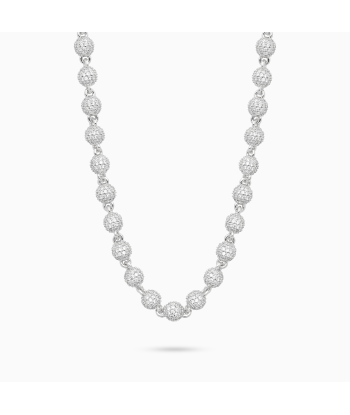 Bead link chain 6 mm silver livraison gratuite