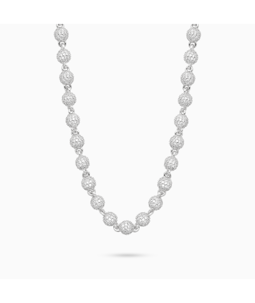 Bead link chain 6 mm silver livraison gratuite