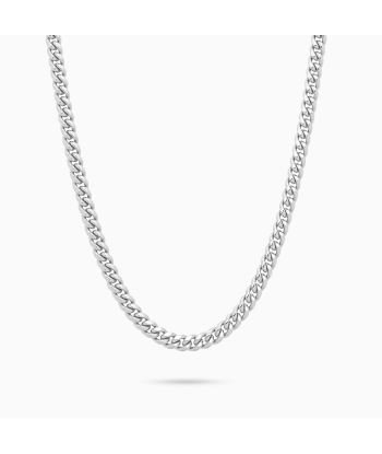 Cuban link chain 5 mm silver français