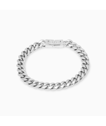 Cuban link bracelet 8 mm silver pas cheres