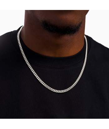 Cuban link chain 5 mm silver français