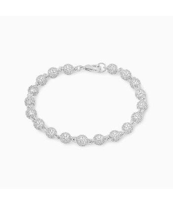 Bead link bracelet 6mm silver votre