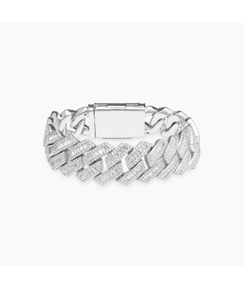 Prong baguette link bracelet 19 mm silver 2 - 3 jours ouvrés.