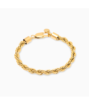 Rope bracelet 6 mm gold pas chere