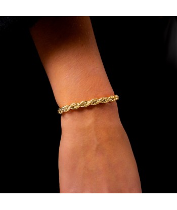 Rope bracelet 6 mm gold pas chere