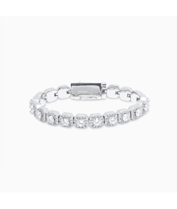 Pavé de brilliance bracelet 6mm silver en linge