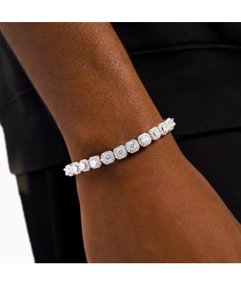 Pavé de brilliance bracelet 6mm silver en linge