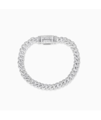 Iced Cuban link bracelet 6.8 mm silver 50% de réduction en Octobre 2024