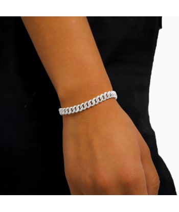 Iced Cuban link bracelet 6.8 mm silver 50% de réduction en Octobre 2024